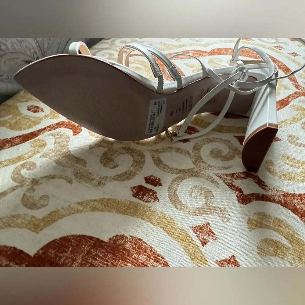 SCHUTZ White Strappy Block Heels - Picture 3 of 6